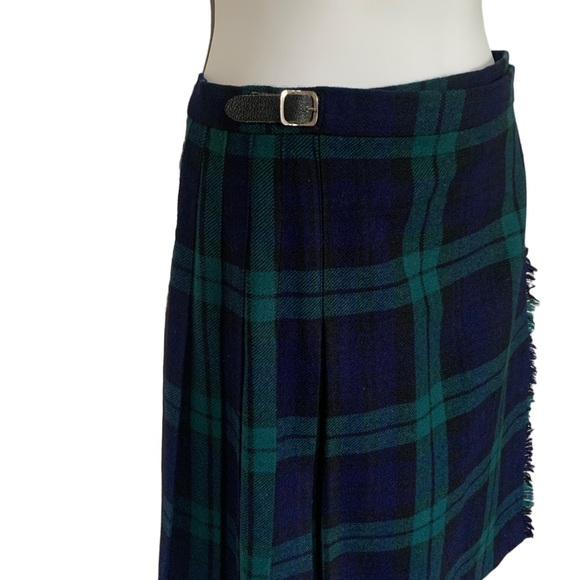 Vintage Laird Portch Scotland Kilt Tartan Plaid Wool Skirt - Picture 5 of 13